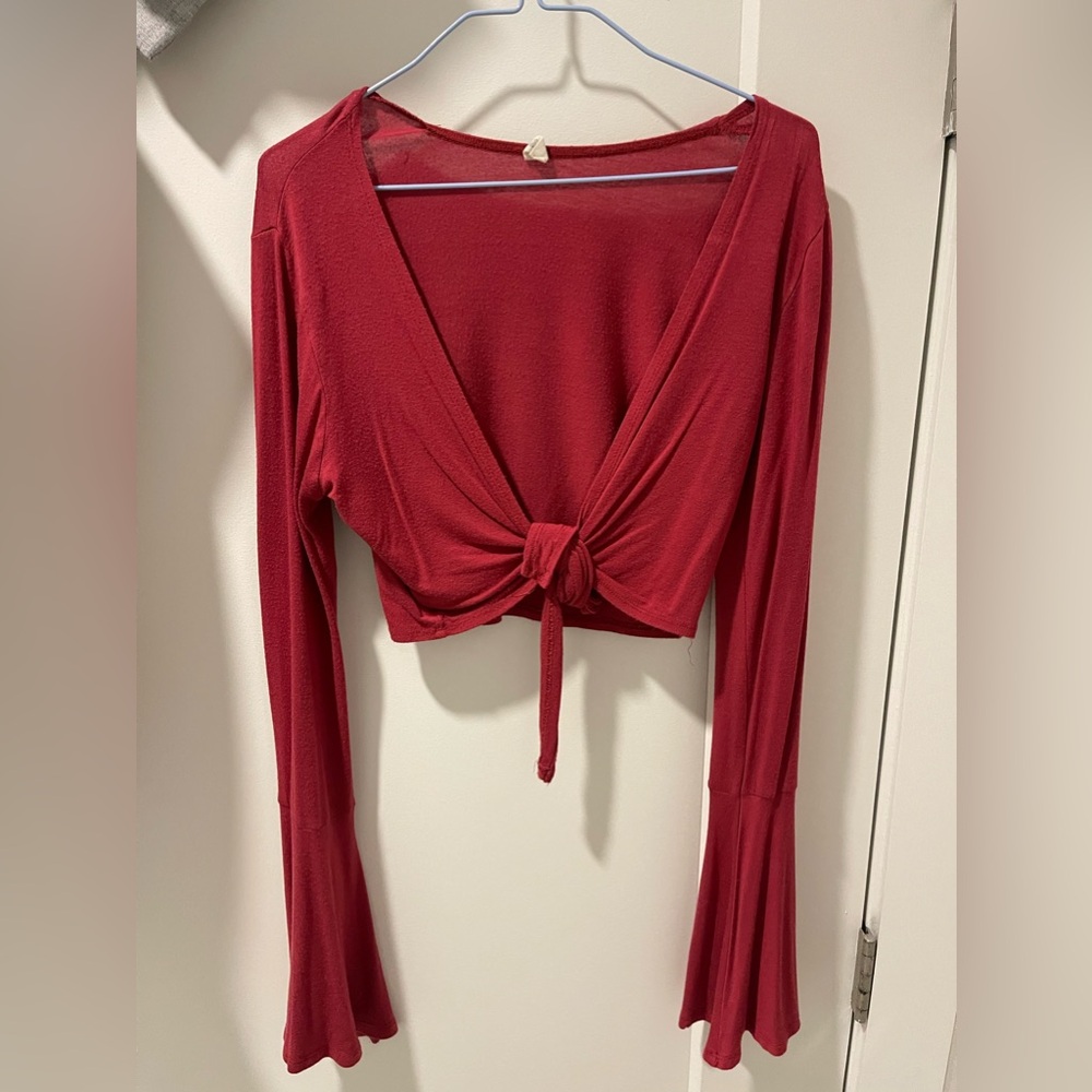 Cropped Tie Long Sleeve